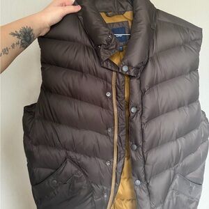 Men's Brown Puffer Vest GAP